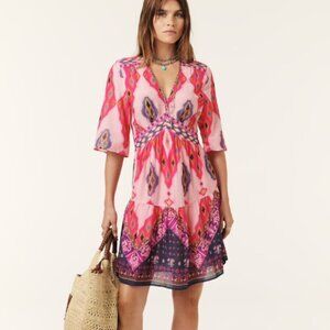 BA&SH Pink Yaya Mini Dress